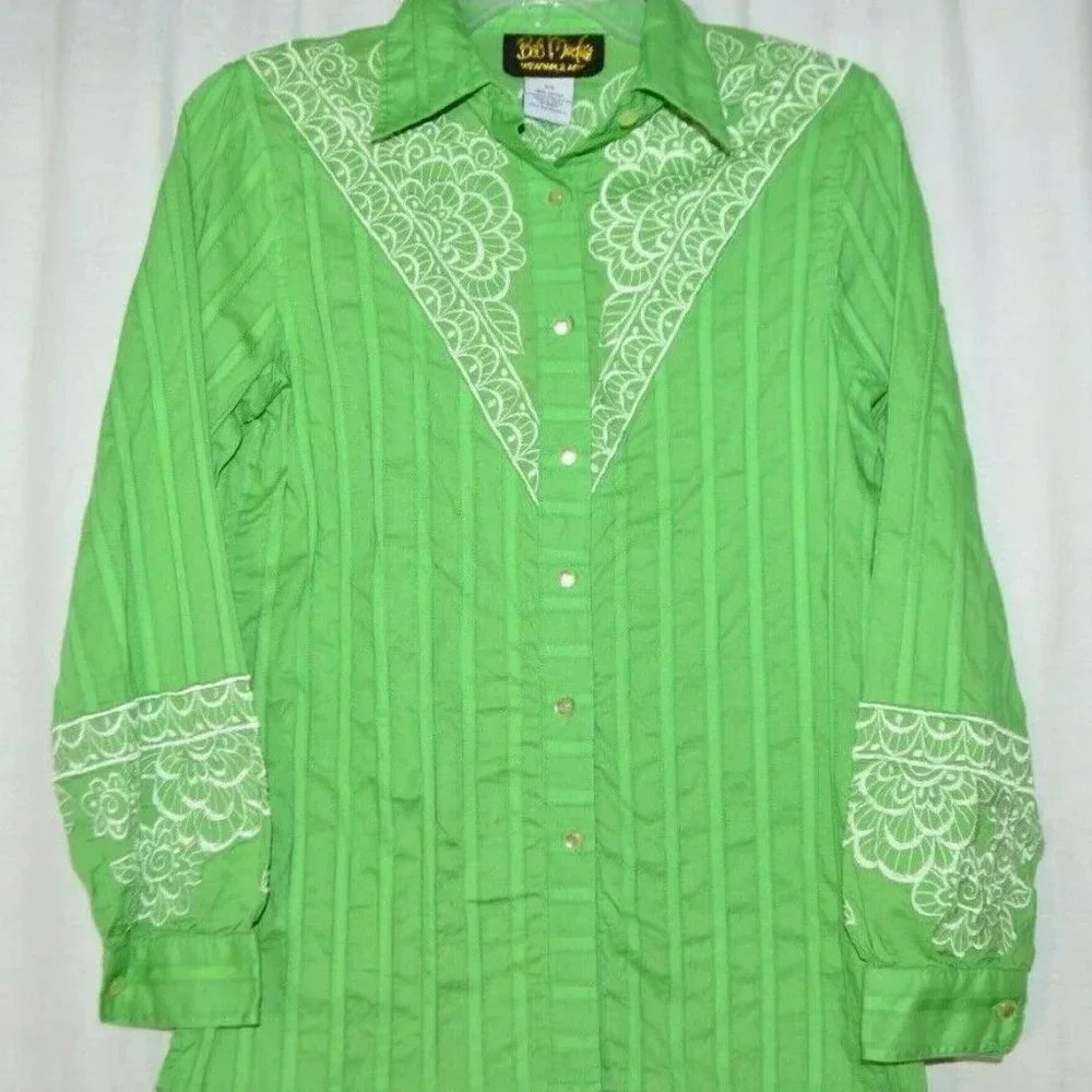 Bob Mackie Wearable Art Green Women's Embroidered